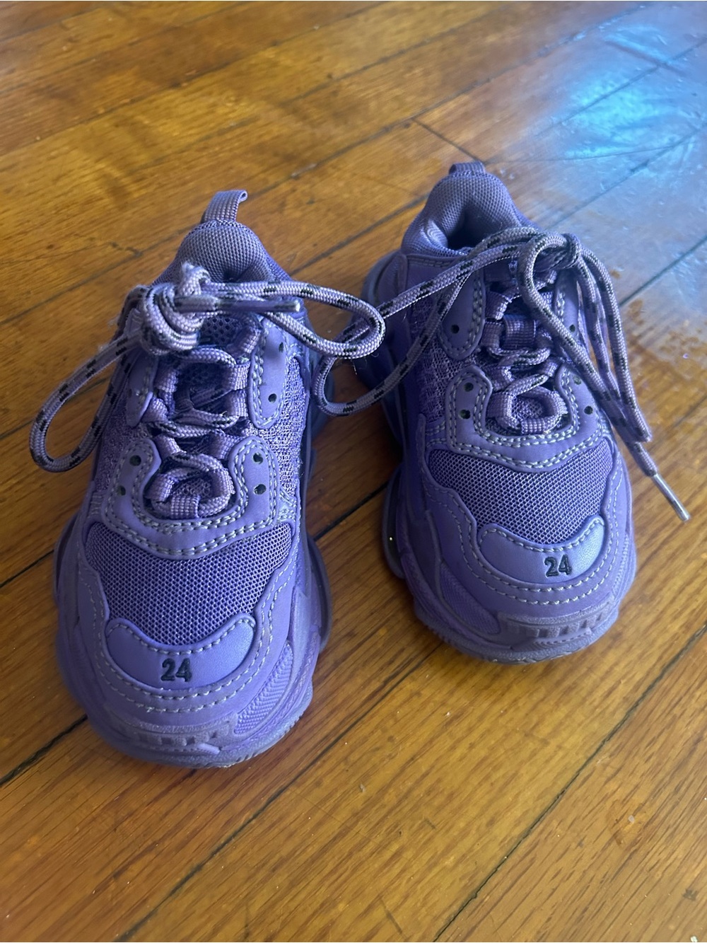 Balenciaga Kids Purple Chunky Sneakers